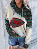 NFL Team logo NJBW NFL Jersey Kansas City Chiefs Heart shape Long sleeve 3d print pullover hoodie for ladies