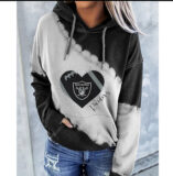 NFL Team logo NJBW NFL Jersey Las Vegas Raiders Heart shape Long sleeve 3d print pullover hoodie for ladies
