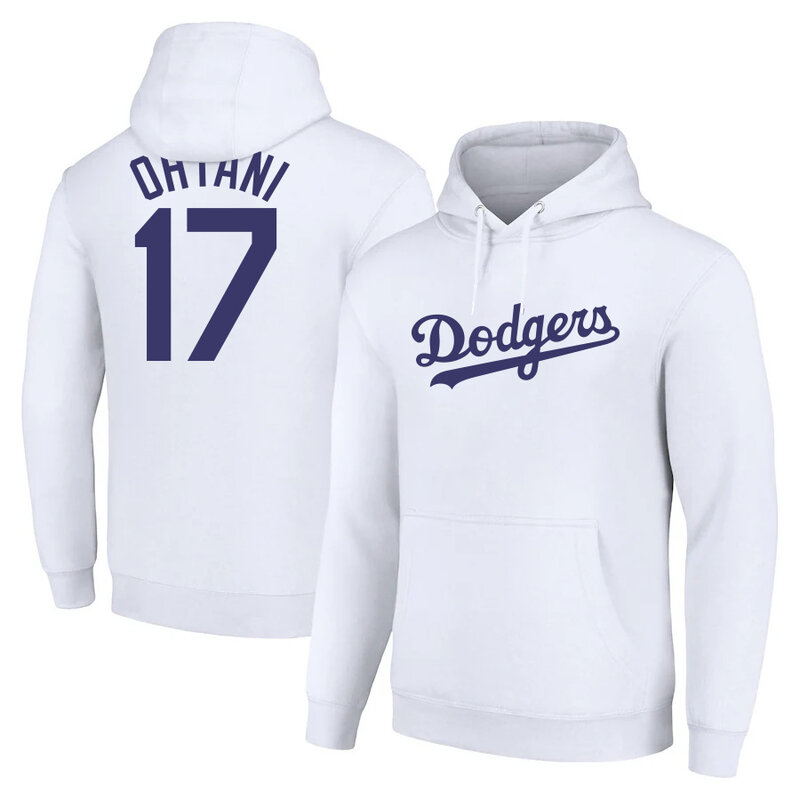 Official Los Angeles Dodgers Shohei Ohtani Gear Team Number 17 Player - Shohei Ohtani long sleeve drawstring hooded sweatshirt for adult