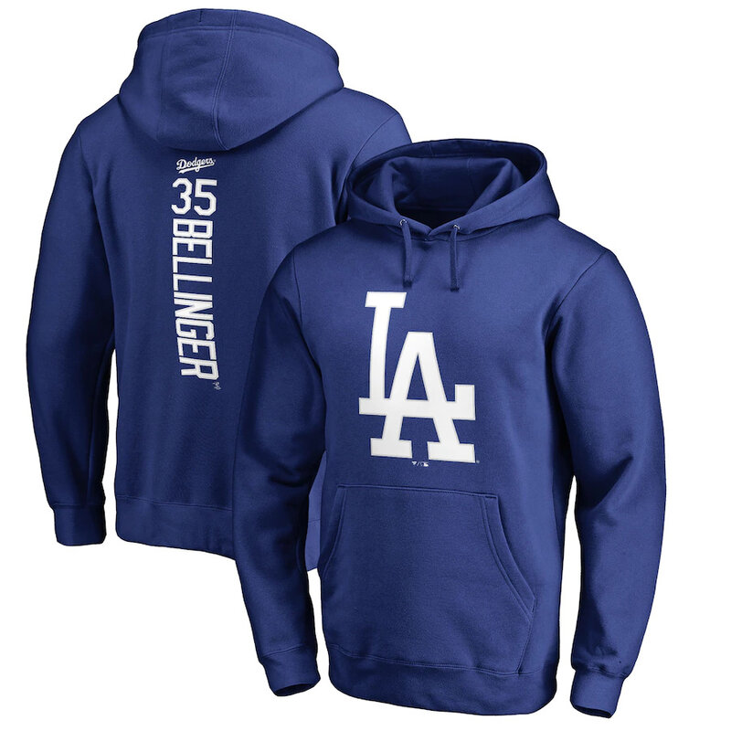 mlb team sweatshirts - MLB Los Angeles Dodgers Cody Bellinger Pullover Hoodie Blue