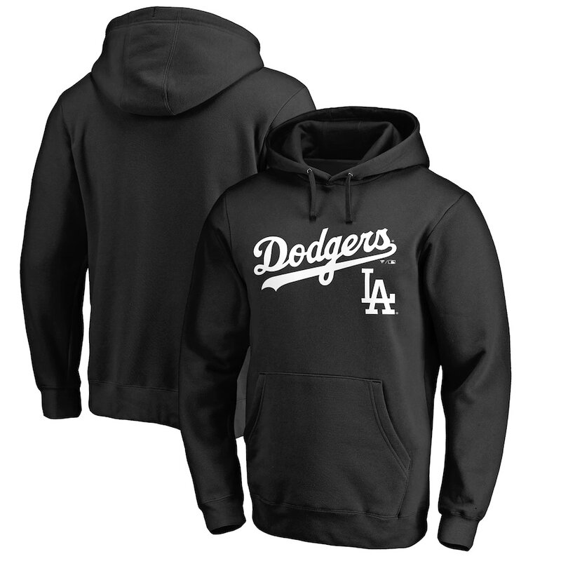 mlb team sweatshirts - MLB Los Angeles Dodgers Hooded Baseball Hoodie Black