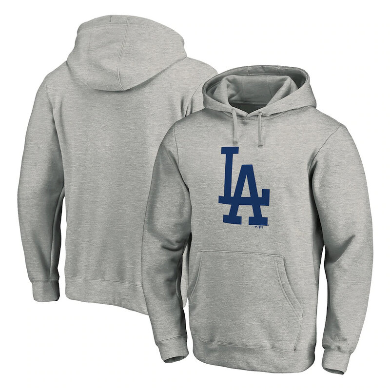 mlb team sweatshirts - MLB Los Angeles Dodgers Hooded Baseball Sweatshirt Grey
