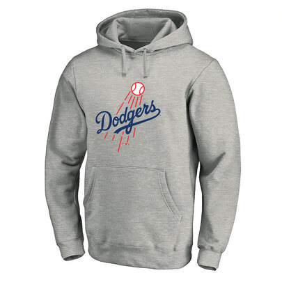 mlb team sweatshirts - MLB Los Angeles Dodgers Pullover Merchandise Hoodie Grey