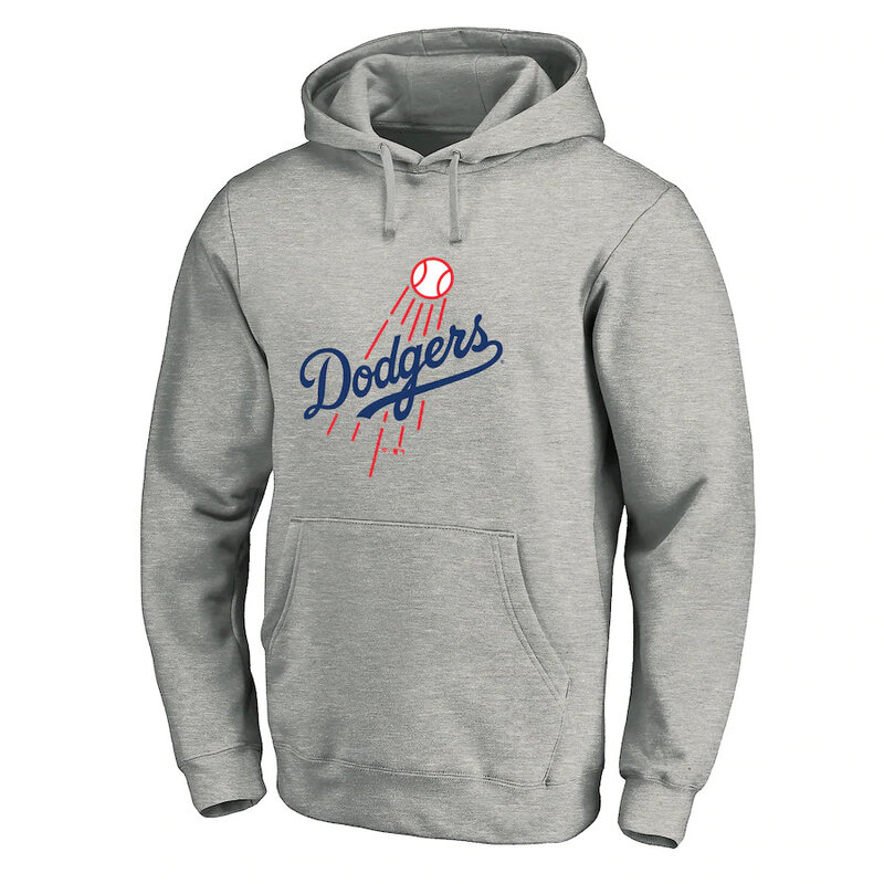 mlb team sweatshirts - MLB Los Angeles Dodgers Pullover Merchandise Hoodie Grey