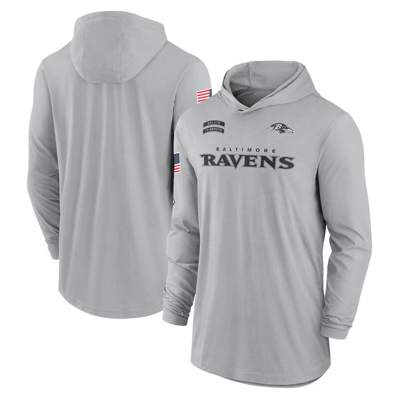 Mens Classic NFL Baltimore Ravens quick try long sleeve Hoodie Shirt For Summer autumn
