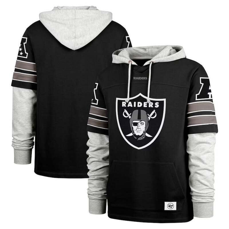 NFL Official licensed merchandise Las Vegas Raiders Jersey Long Sleeve Hooded Sweatshirt