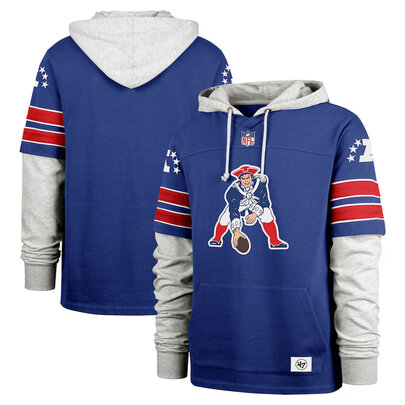 NFL Official licensed merchandise New England Patriots Jersey Long Sleeve Hooded Sweatshirt
