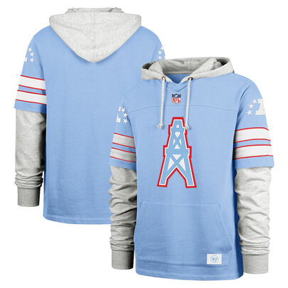 NFL Official licensed merchandise Old Tennessee Titans Jersey Long Sleeve Hooded Sweatshirt