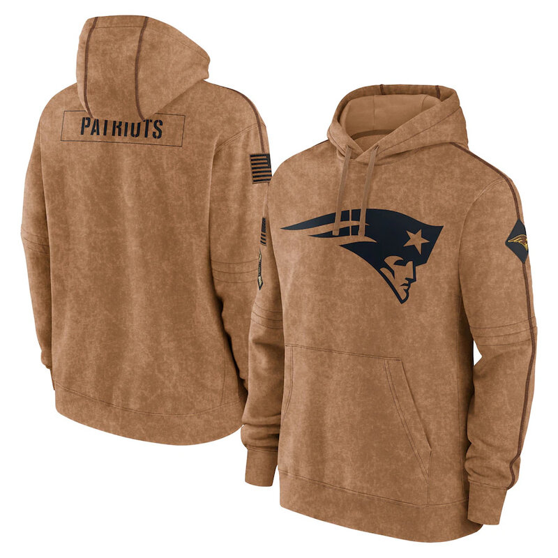 America National Football league NFL Football wear New England Patriots classic team logo 3D print pullover sweatshirt with drawstring hood and kangaroo pouch