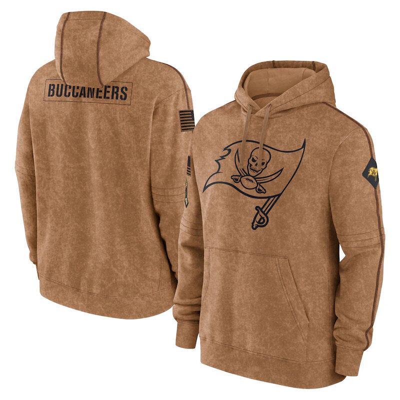 America National Football league NFL Football wear Tampa Bay Buccaneers classic team logo 3D print pullover sweatshirt with drawstring hood and kangaroo pouch