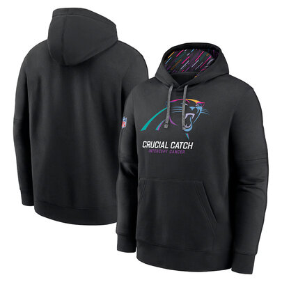 classic NFL fan gear Carolina Panthers team logo 3D print pullover hoodie kangaroo pouch