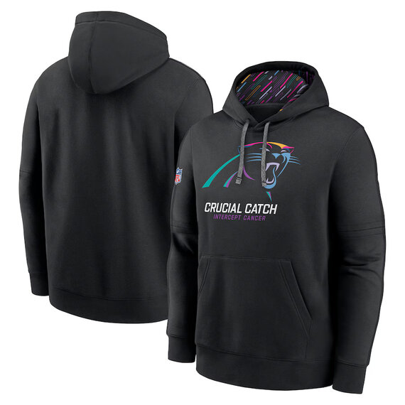 classic NFL fan gear Carolina Panthers team logo 3D print pullover hoodie kangaroo pouch