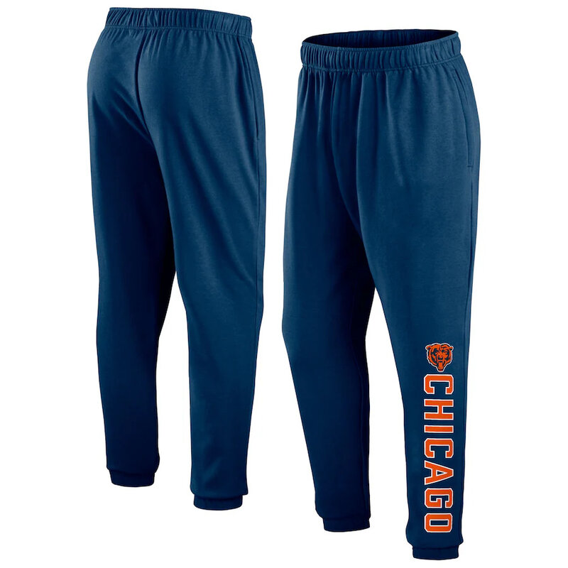 Mens Classic NFL Team Chicago Bears Active Jogger Team Sweatpant With Elastic Waistband and cuffed ankle,Perfect for sports and daily activities
