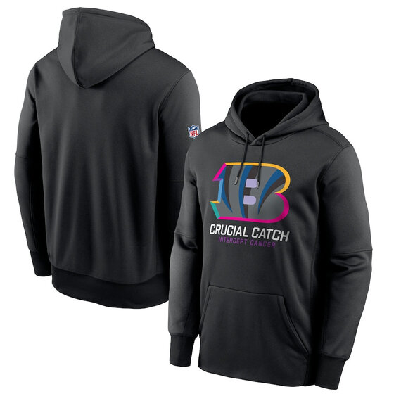 classic NFL fan gear Cincinnati Bengals team logo 3D print pullover hoodie kangaroo pouch