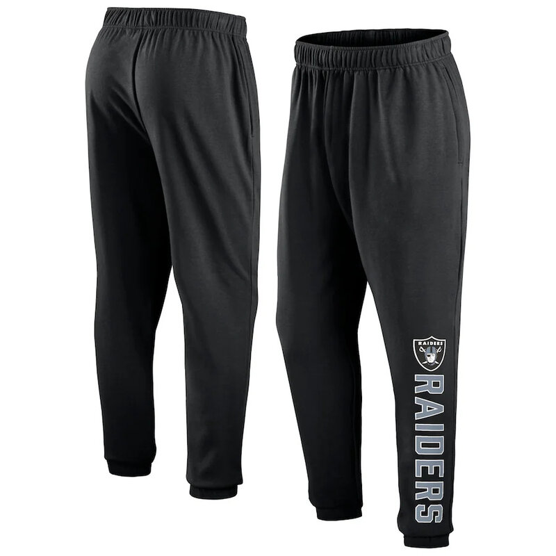 Mens Classic NFL Team Las Vegas Raiders Active Jogger Team Sweatpant With Elastic Waistband and cuffed ankle,Perfect for sports and daily activities