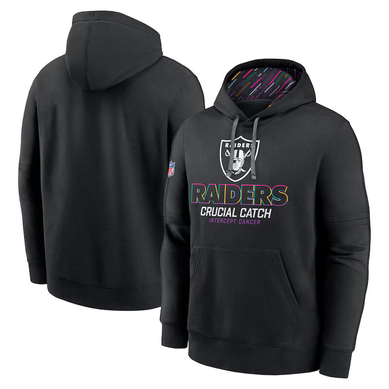 classic NFL fan gear Las Vegas Raiders team logo 3D print pullover hoodie kangaroo pouch