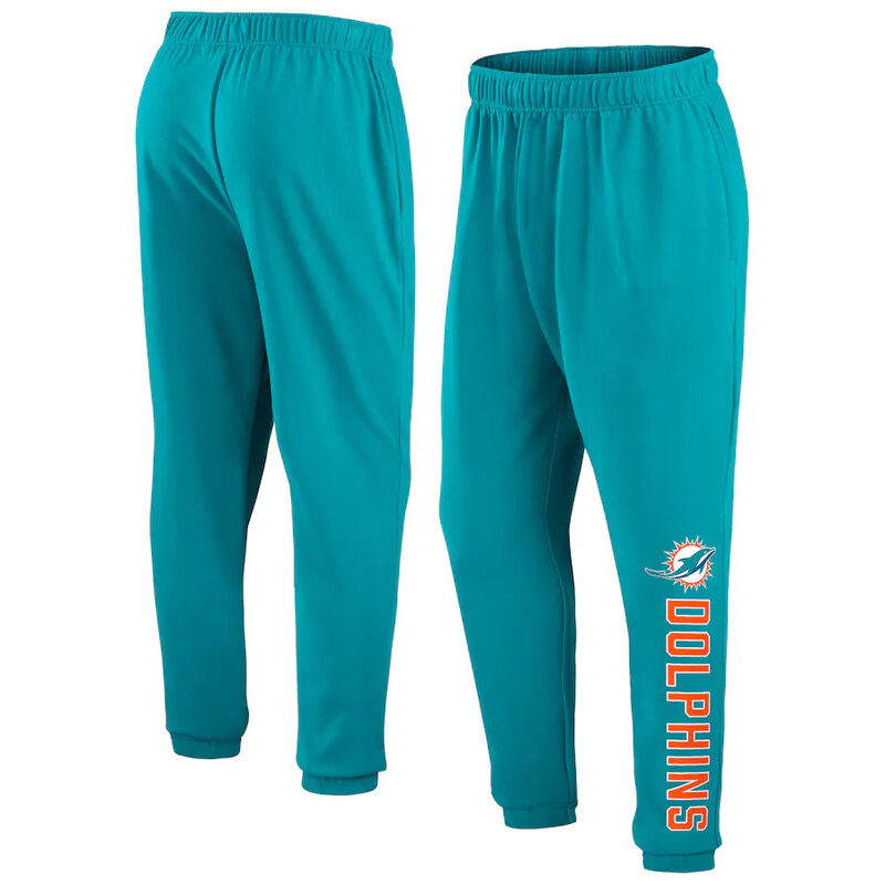 Mens Classic NFL Team Miami Dolphins Active Jogger Team Sweatpant With Elastic Waistband and cuffed ankle,Perfect for sports and daily activities