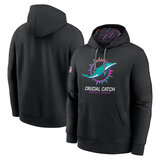 classic NFL fan gear Miami Dolphins team logo 3D print pullover hoodie kangaroo pouch