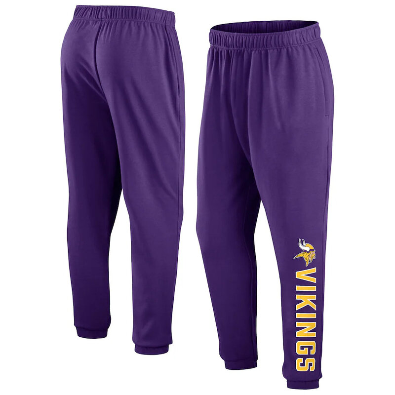 Mens Classic NFL Team Minnesota Vikings Active Jogger Team Sweatpant With Elastic Waistband and cuffed ankle,Perfect for sports and daily activities
