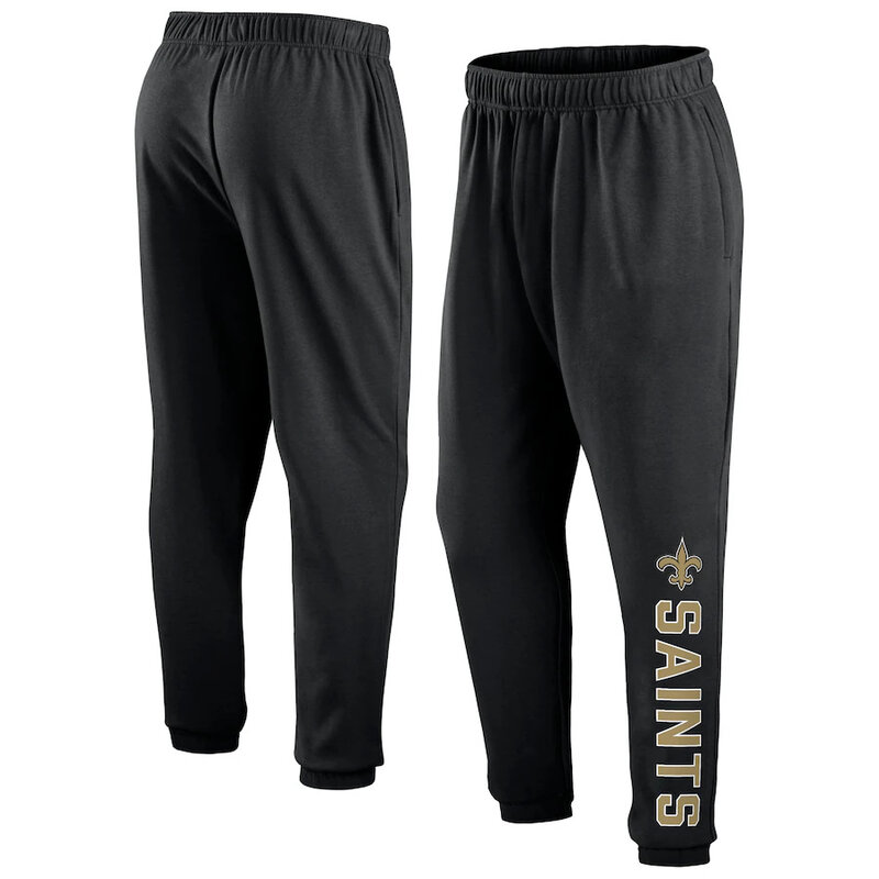Mens Classic NFL Team New Orleans Saints Active Jogger Team Sweatpant With Elastic Waistband and cuffed ankle,Perfect for sports and daily activities