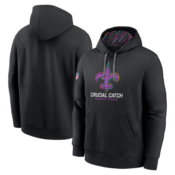 classic NFL fan gear New Orleans Saints team logo 3D print pullover hoodie kangaroo pouch