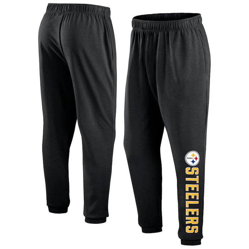 Mens Classic NFL Team Pittsburgh Steelers Active Jogger Team Sweatpant With Elastic Waistband and cuffed ankle,Perfect for sports and daily activities