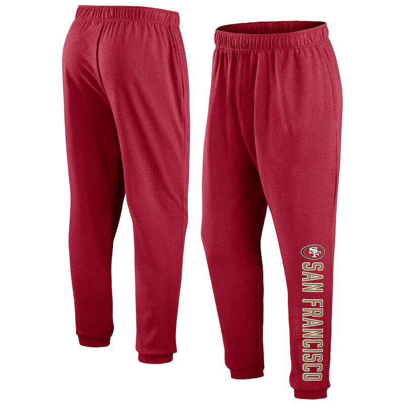 Mens Classic NFL Team San Francisco 49ers Active Jogger Team Sweatpant With Elastic Waistband and cuffed ankle,Perfect for sports and daily activities