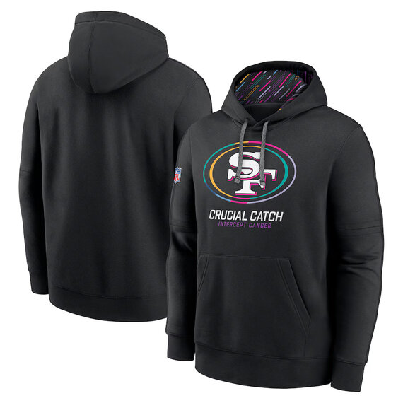 classic NFL fan gear San Francisco 49ers team logo 3D print pullover hoodie kangaroo pouch