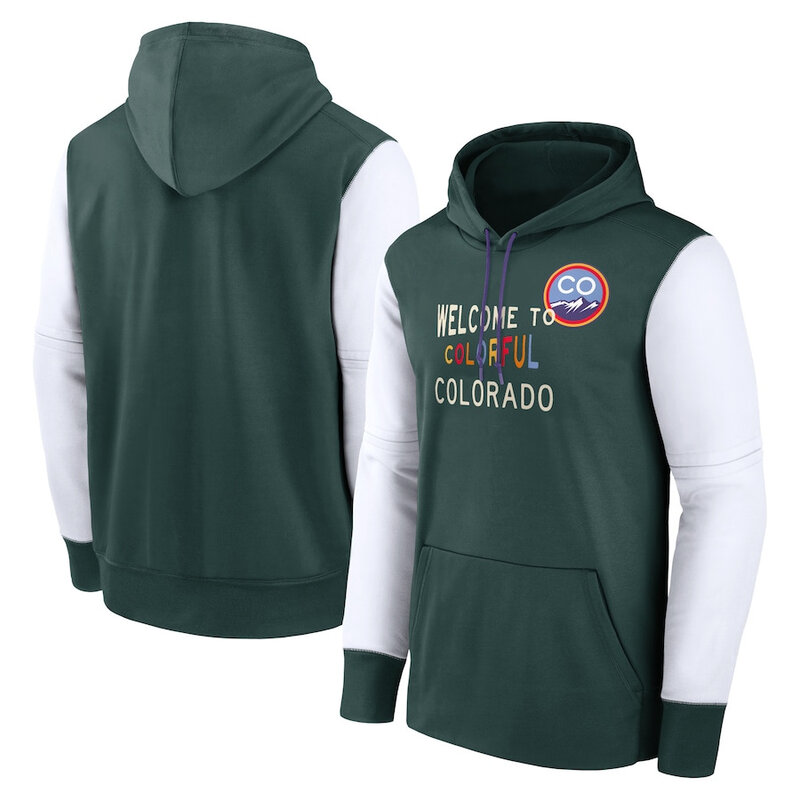 long sleeve MLB Team Hoodie - MLB Colorado Rockies Pullover Hoodie Green