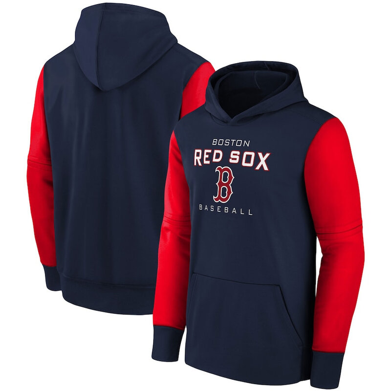 long sleeve MLB Team Hoodie - MLB Gear Boston Red Sox Pullover Hoodie Black