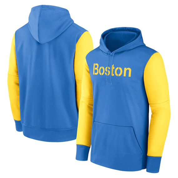 long sleeve MLB Team Hoodie - MLB Gear Boston Red Sox Pullover Hoodie Blue