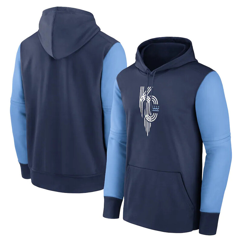 long sleeve MLB Team Hoodie - MLB Gear Kansas City Royals Pullover Hoodie Blue
