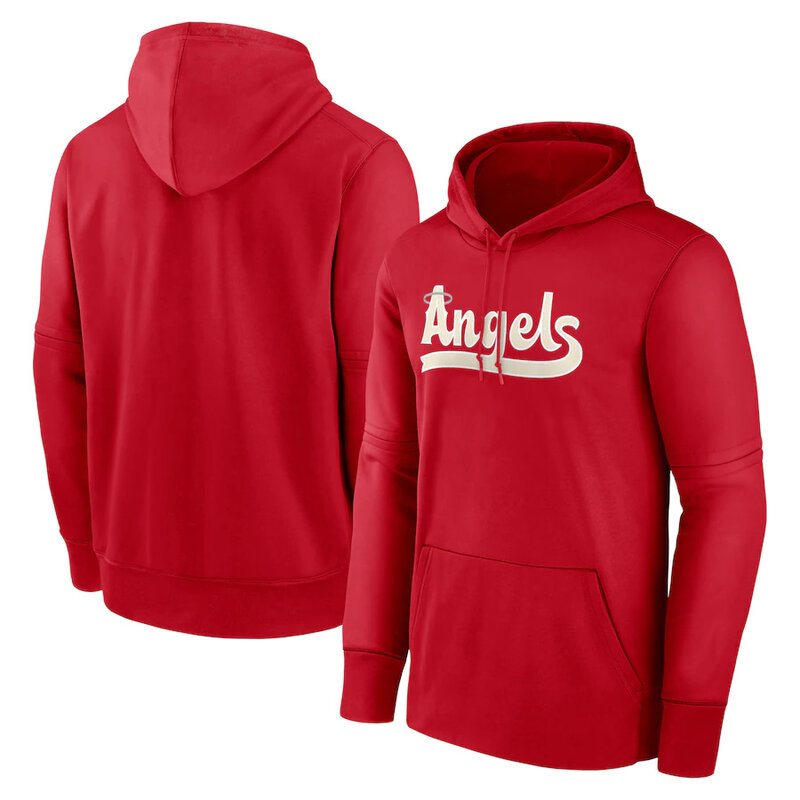 long sleeve MLB Team Hoodie - MLB Gear Los Angeles Angels Pullover Hoodie Red