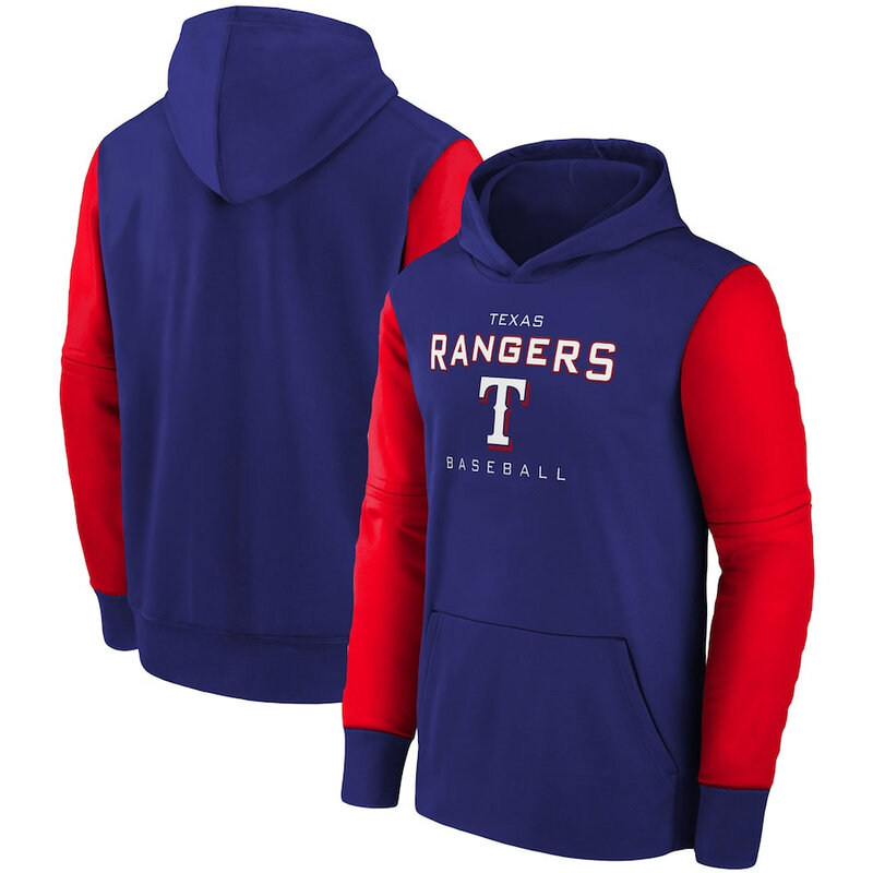 long sleeve MLB Team Hoodie - MLB Gear Texas Rangers Pullover Hoodie Blue