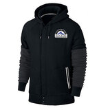 long sleeve MLB Team Zip UP Hoodie with drawstring - MLB Jersey Colorado Rockies Zip UP Hoodie Black