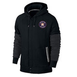 long sleeve MLB Team Zip UP Hoodie with drawstring - MLB Jersey Houston Astros Zip UP Hoodie Black