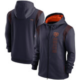National Football League (NFL) Chicago Bears long sleeve full zip up hoodie with drawstring hooded for NFL die-heart fans