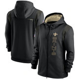 National Football League (NFL) New Orleans Saints long sleeve full zip up hoodie with drawstring hooded for NFL die-heart fans