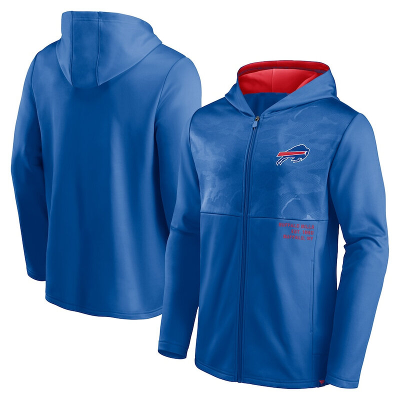 Official NFL merchandise NFL Football Wear Buffalo Bills Zip UP Hoodie Blue america National Football League Jersery