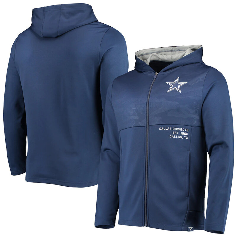 Official NFL merchandise NFL Football Wear Dallas Cowboys Zip UP Hoodie Blue america National Football League Jersery