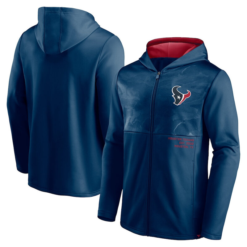 Official NFL merchandise NFL Football Wear Houston Texans Zip UP Hoodie Blue america National Football League Jersery