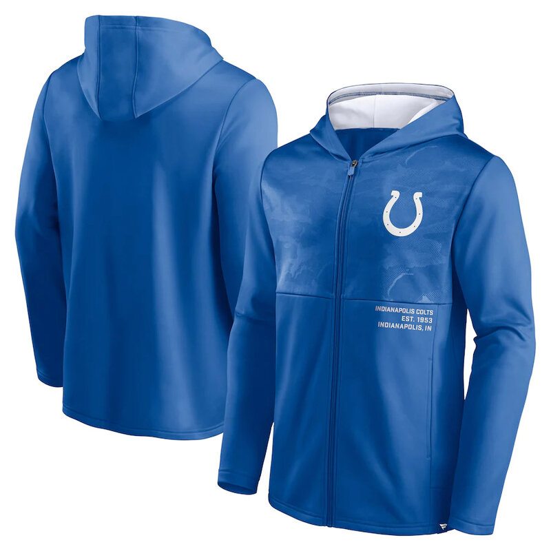 Official NFL merchandise NFL Football Wear Indianapolis Colts Zip UP Hoodie Blue america National Football League Jersery
