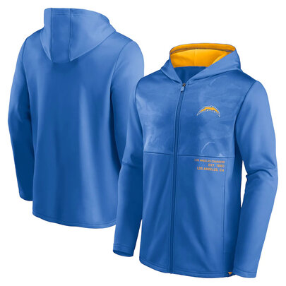 Official NFL merchandise NFL Football Wear Los Angeles Chargers Zip UP Hoodie Blue america National Football League Jersery