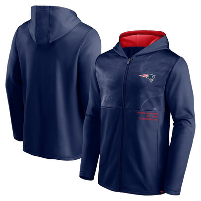 Official NFL merchandise NFL Football Wear New England Patriots Zip UP Hoodie Blue america National Football League Jersery