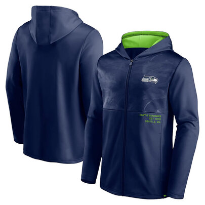 Official NFL merchandise NFL Football Wear Seattle Seahawks Zip UP Hoodie Blue america National Football League Jersery