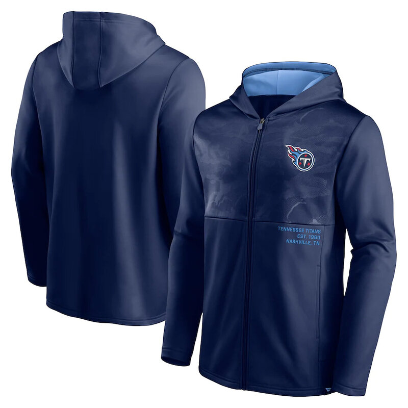Official NFL merchandise NFL Football Wear Tennessee Titans Zip UP Hoodie Blue america National Football League Jersery