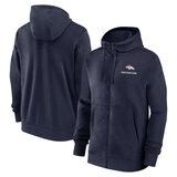 NFL merchandise Team Logo Denver Broncos full zip up hoodie - long sleeve hooded sweatshirt