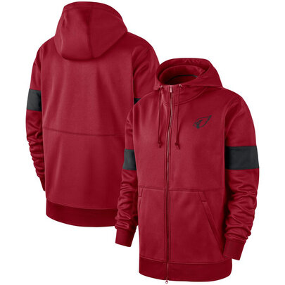 NFL Arizona Cardinals long sleeve zip up hoodie with drawstring hooded,two front pocket,fashion National Football League apparel