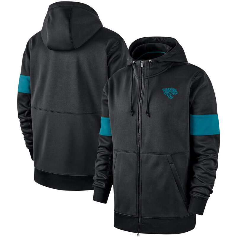 NFL Jacksonville Jaguars long sleeve zip up hoodie with drawstring hooded,two front pocket,fashion National Football League apparel