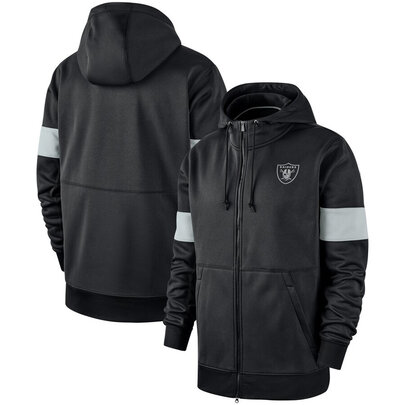 NFL Las Vegas Raiders long sleeve zip up hoodie with drawstring hooded,two front pocket,fashion National Football League apparel